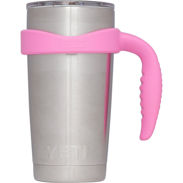 Paracord Handle for Yeti/Rtic/Ozark Trail Rambler Tumblers. Made to fit  most 20 30 32 40 oz tumblers (Handle Only). (Pink)